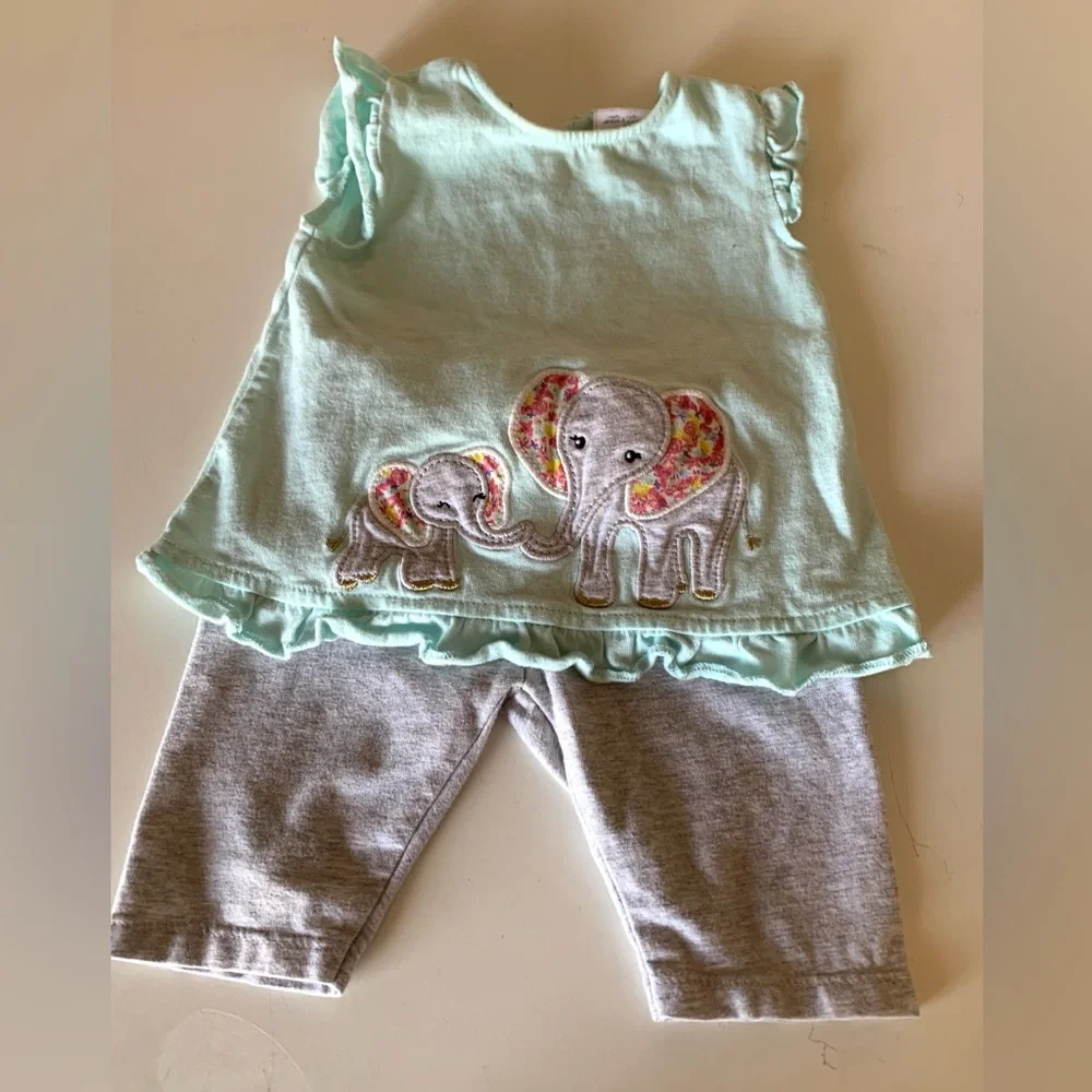 Starting Out Mint Green & Gray 2 Piece Set